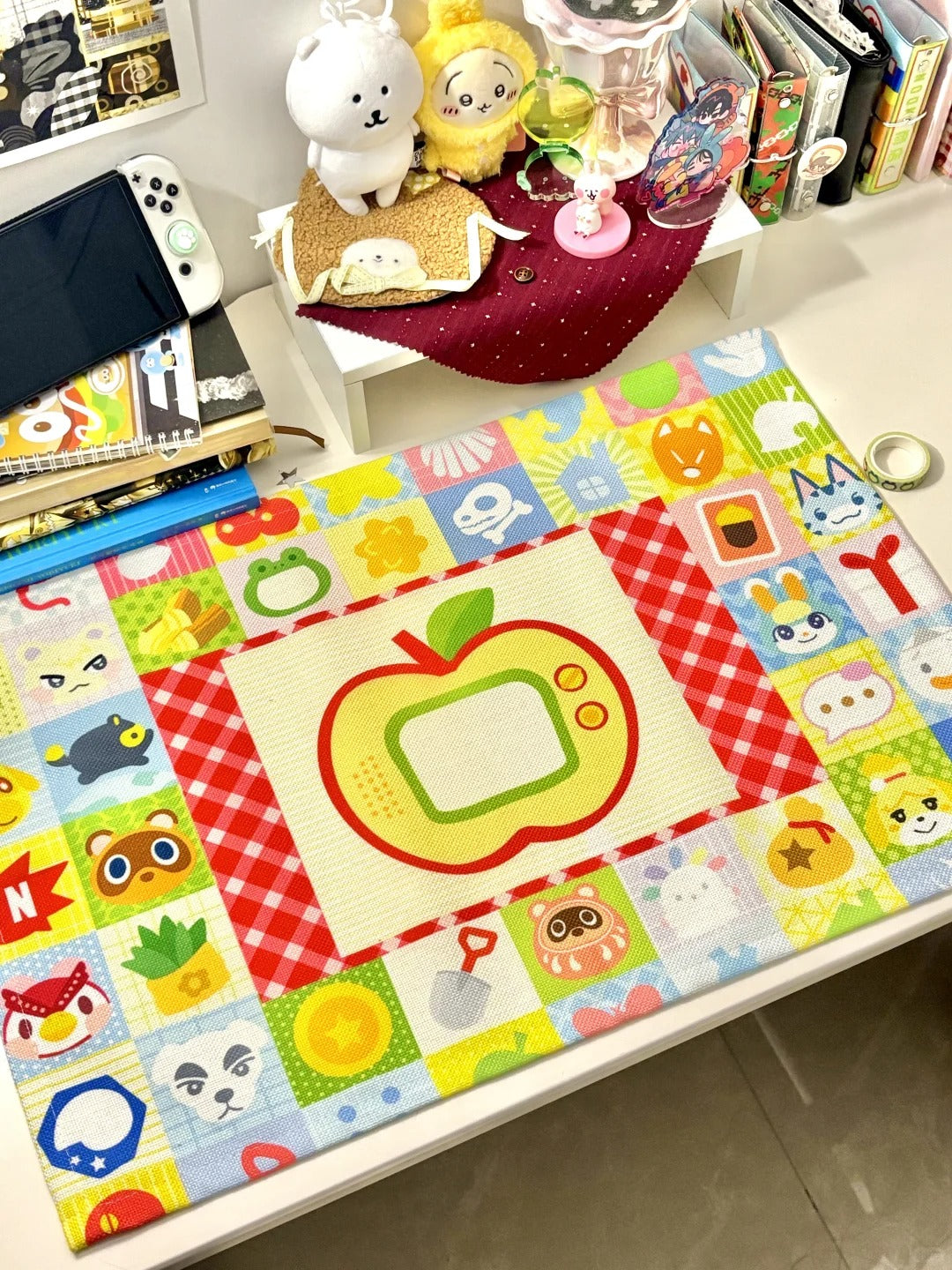 Animal Crossing: New Horizons Cotton-Linen Tablecloth & Placemat Set - 40x60cm Island-Themed Dining Decor