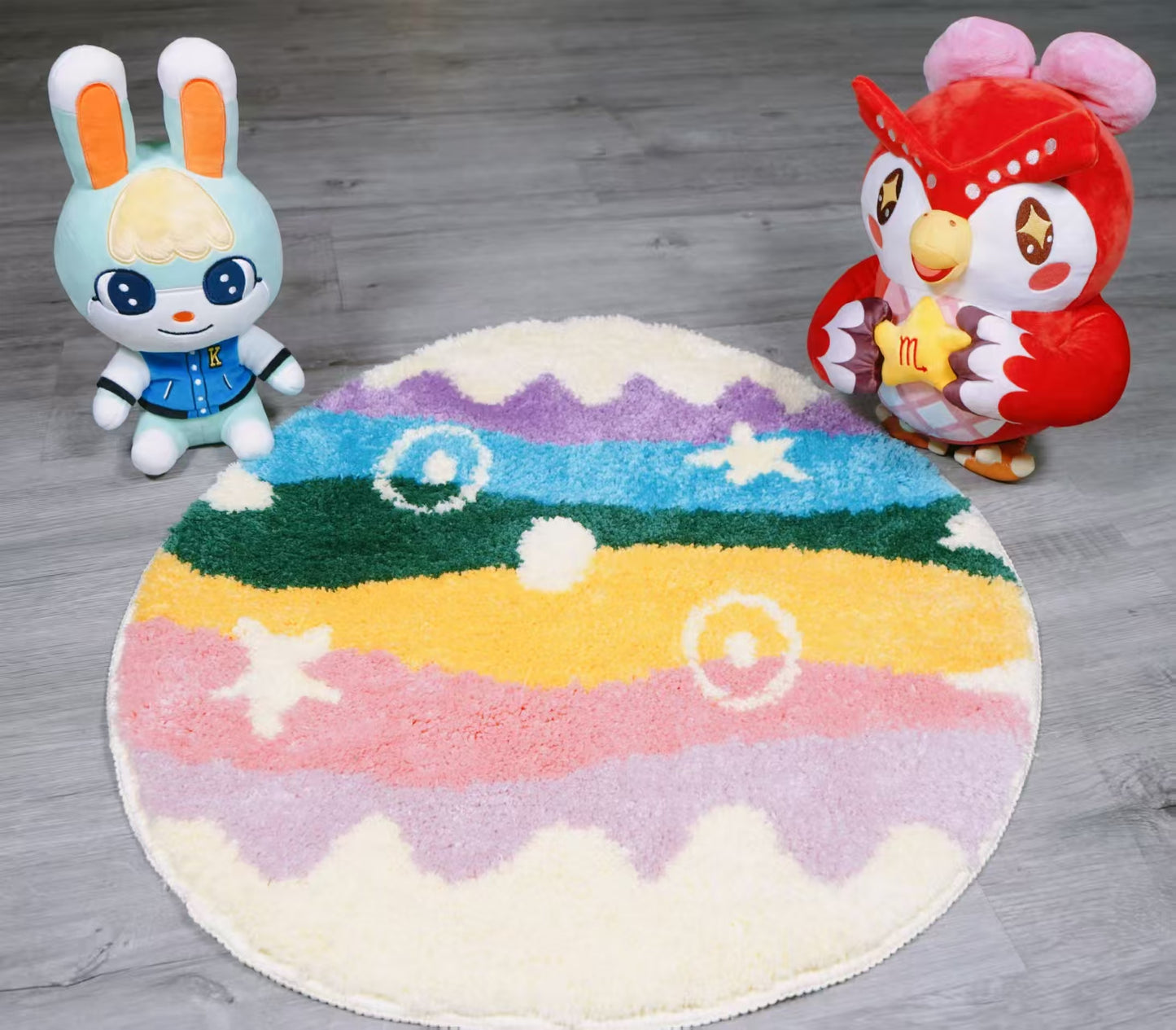 Custom Tufted Bunny Day Rug Animal Crossing New Horizons , ACNH Gift , Handmade Bedroom Rug Nintendo Switch