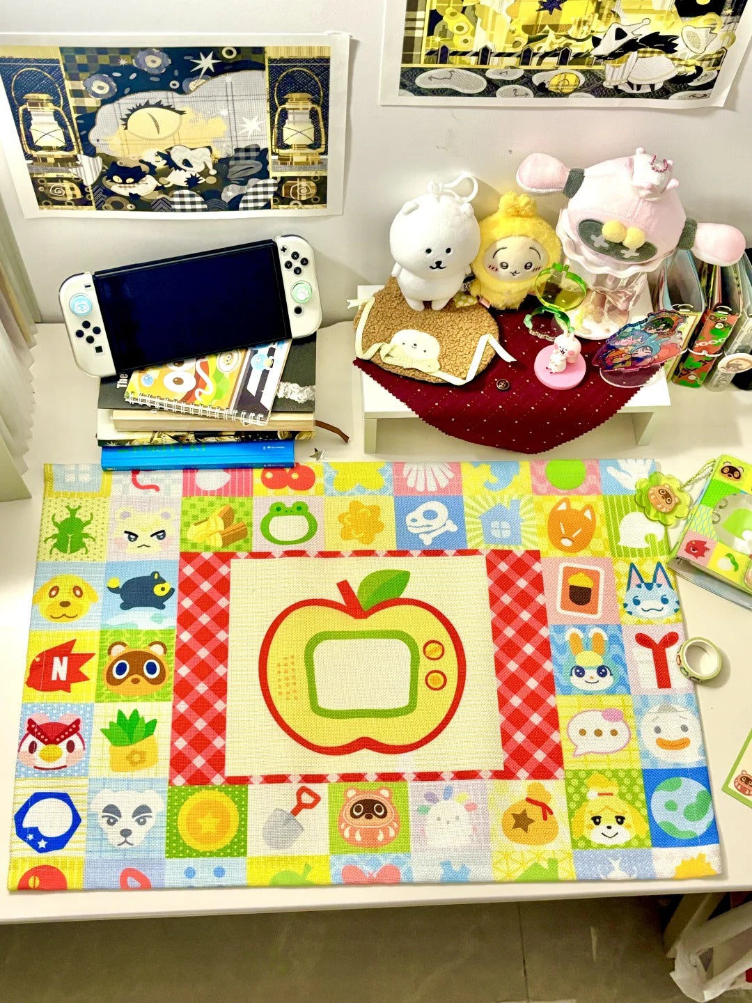 Animal Crossing: New Horizons Cotton-Linen Tablecloth & Placemat Set - 40x60cm Island-Themed Dining Decor