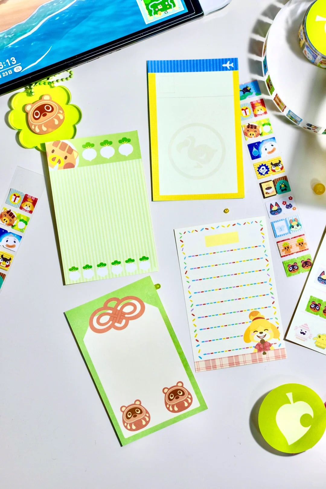 Animal Crossing Island Life Customizable Planner - Soft Plastic Binder with DIY Punchable Pages