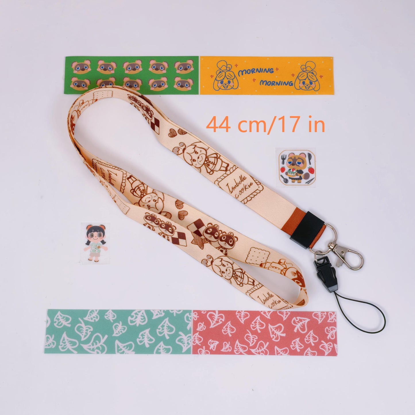 Animal Crossing Keychains & Necklace Set | Isabelle, Tom Nook, Timmy & Tommy Phone Charms | 2 Sizes (6in/17in)