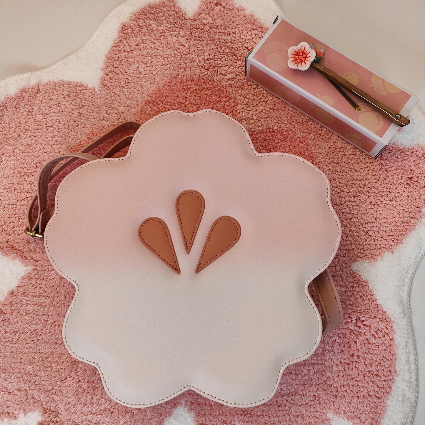 Animal Crossing Inspired Cherry blossom Pochette,Sakura Shoulder bag,Crossbodybag