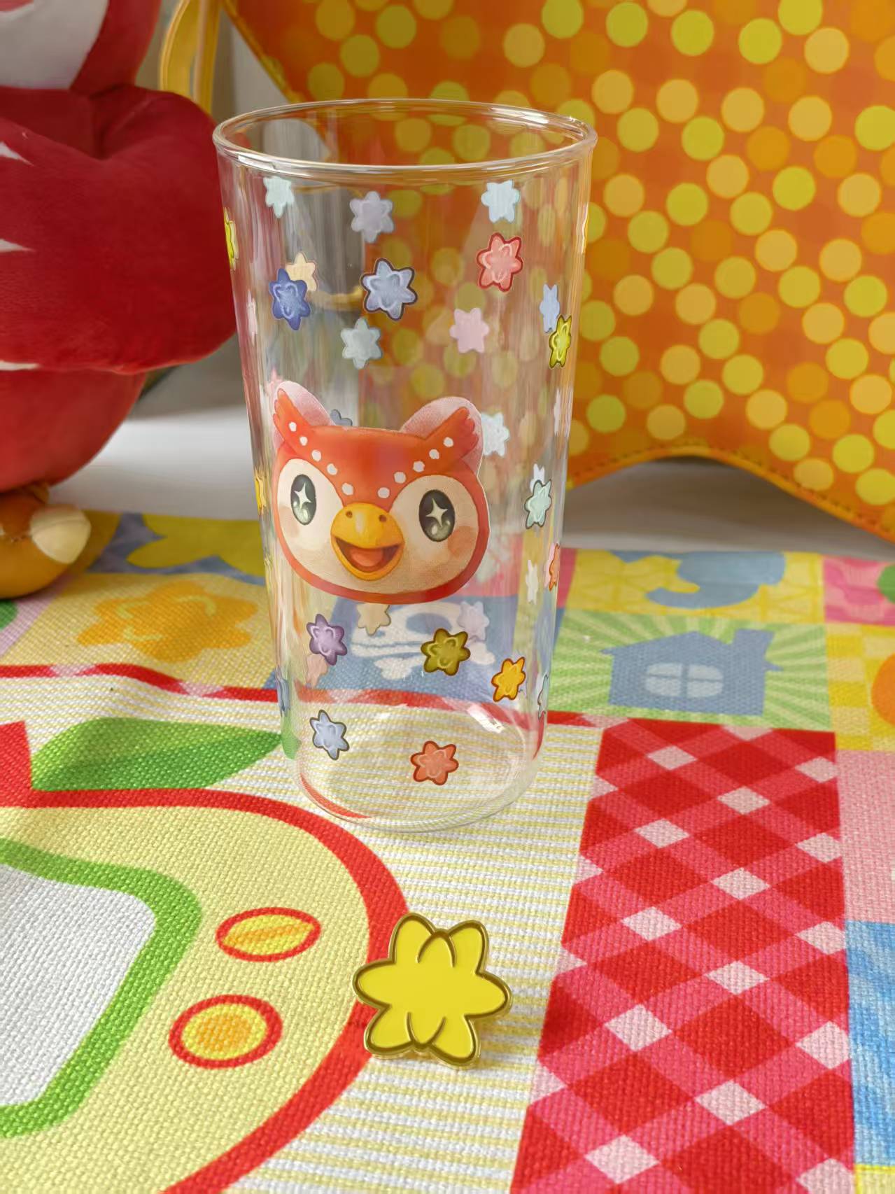 Animal Crossing inspired Celeste Stars Fragment Glass Cup Tumbler, 450ml