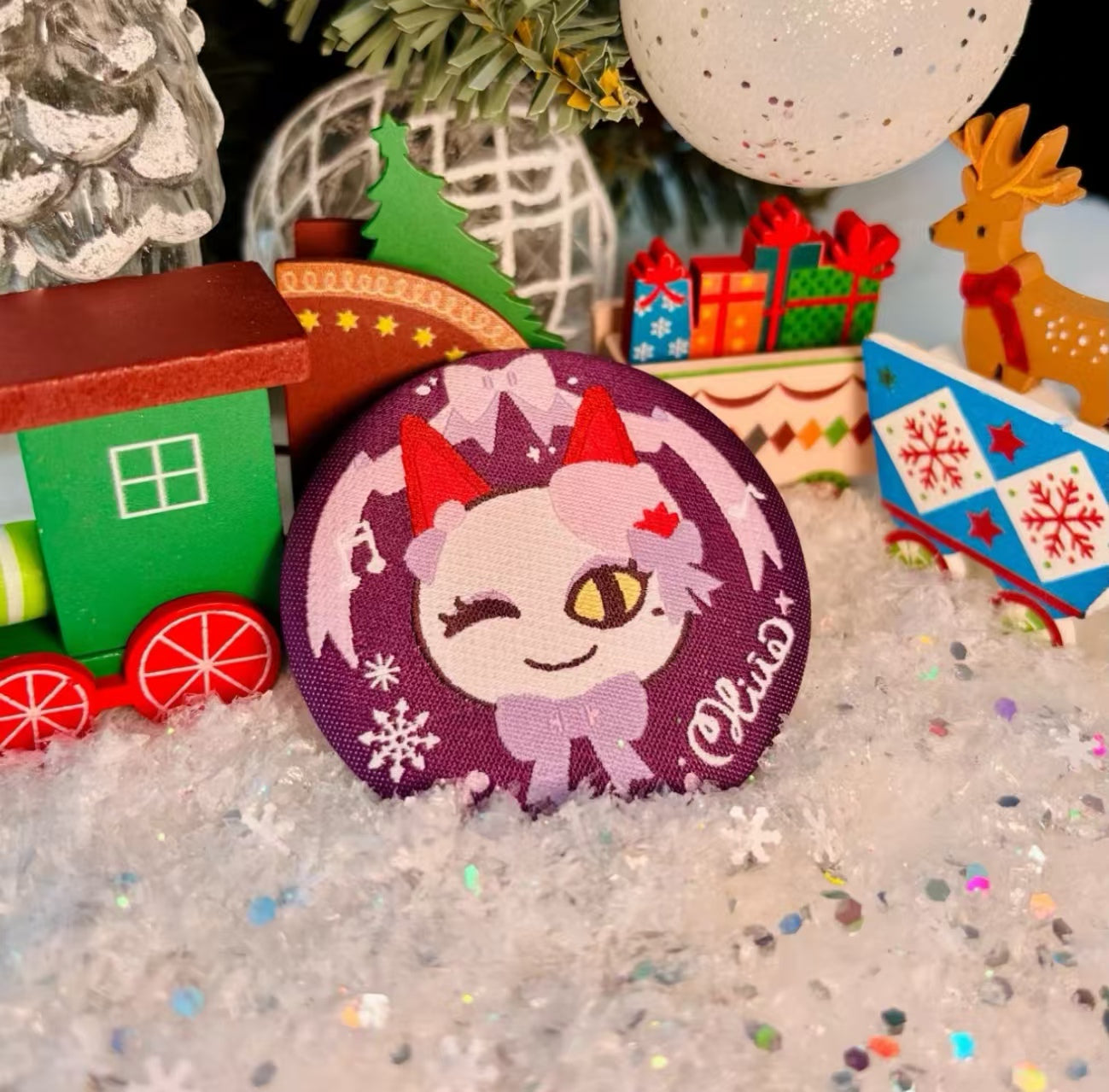 Animal Crossing Fabric Enamel Pins | Collectible Characters (Felicity, Lolly, Merry, Rosie, Punchy, Olivia, Rudy) with Stainless Steel Clips
