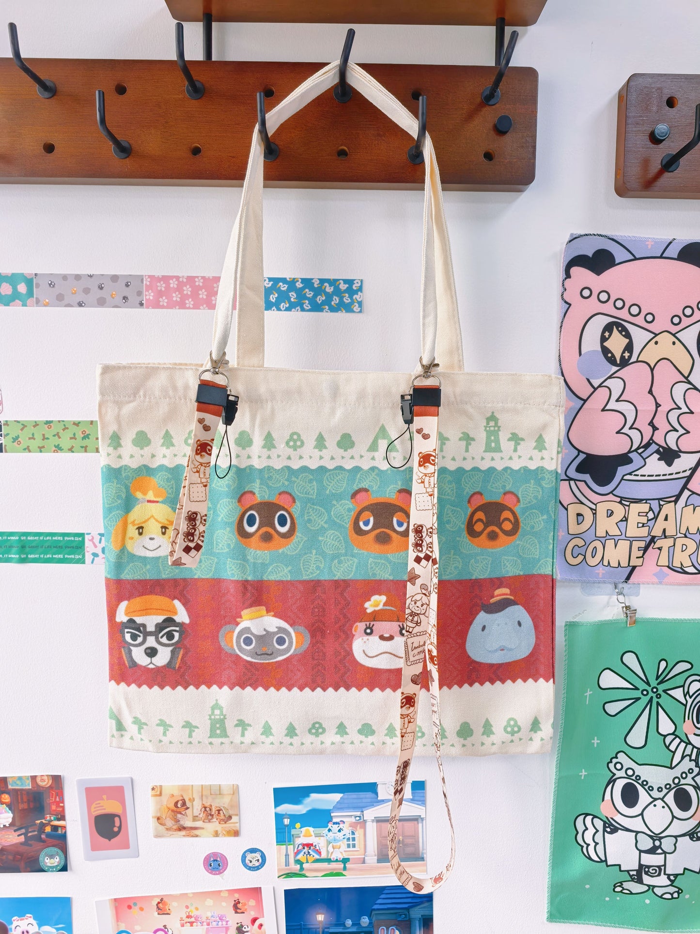 Limited Run Animal Crossing Fan Totes: Choose Dodo Airline Adventure or Tom Nook & Isabelle– Duty Canvas Crossbody Bag