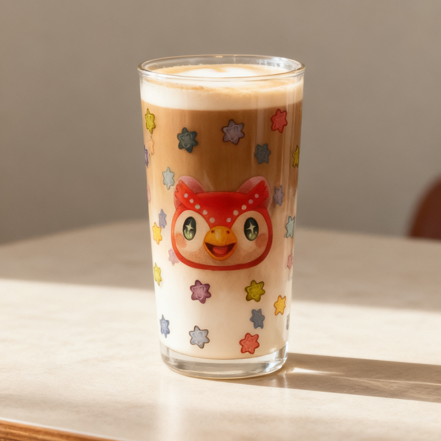 Animal Crossing inspired Celeste Stars Fragment Glass Cup Tumbler, 450ml