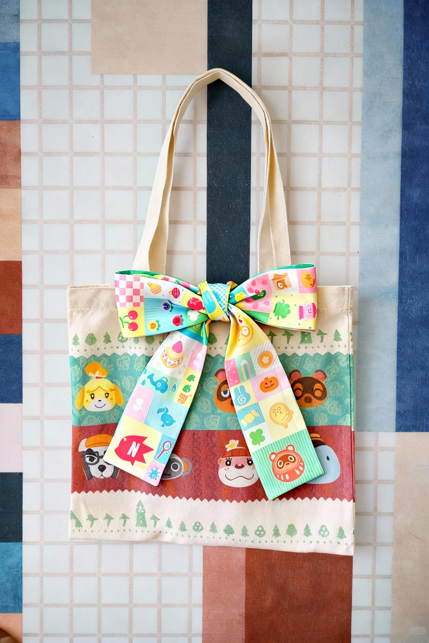 Animal Crossing Theme Silk Scarf - 6x100cm Lightweight Fashion Accessory