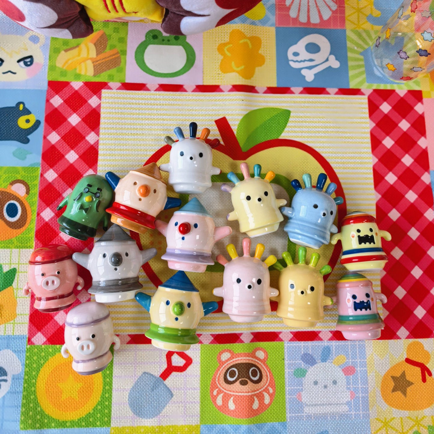 Animal Crossing mini Brewstoid，Squeakoid, Clatteroid, Oinkoid ，ACNH，Gyroid，The Roost，Ceramic Handicrafts