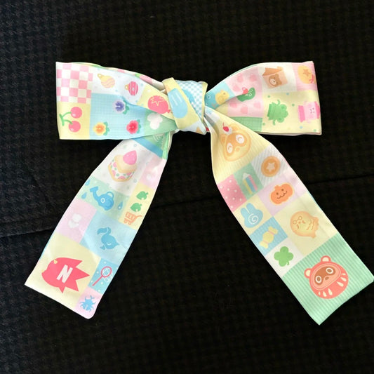 Animal Crossing Theme Silk Scarf - 6x100cm Lightweight Fashion Accessory