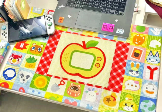 Animal Crossing: New Horizons Cotton-Linen Tablecloth & Placemat Set - 40x60cm Island-Themed Dining Decor