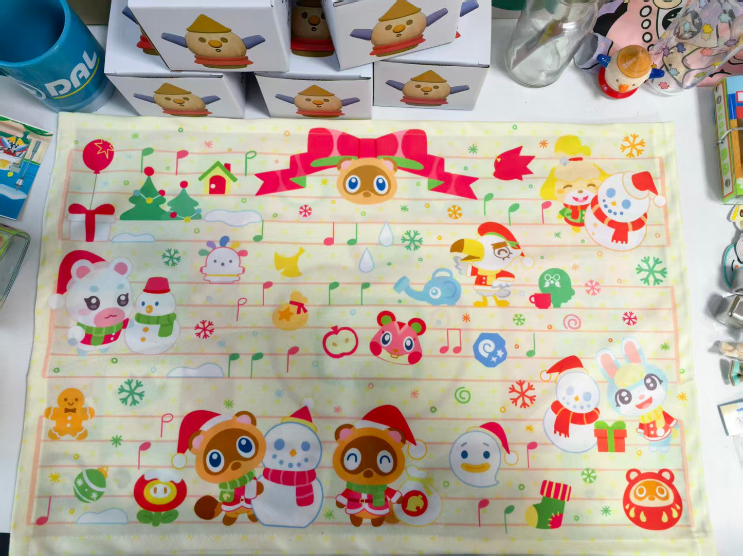 Animal Crossing: New Horizons Cotton-Linen Tablecloth & Placemat Set - 40x60cm Island-Themed Dining Decor