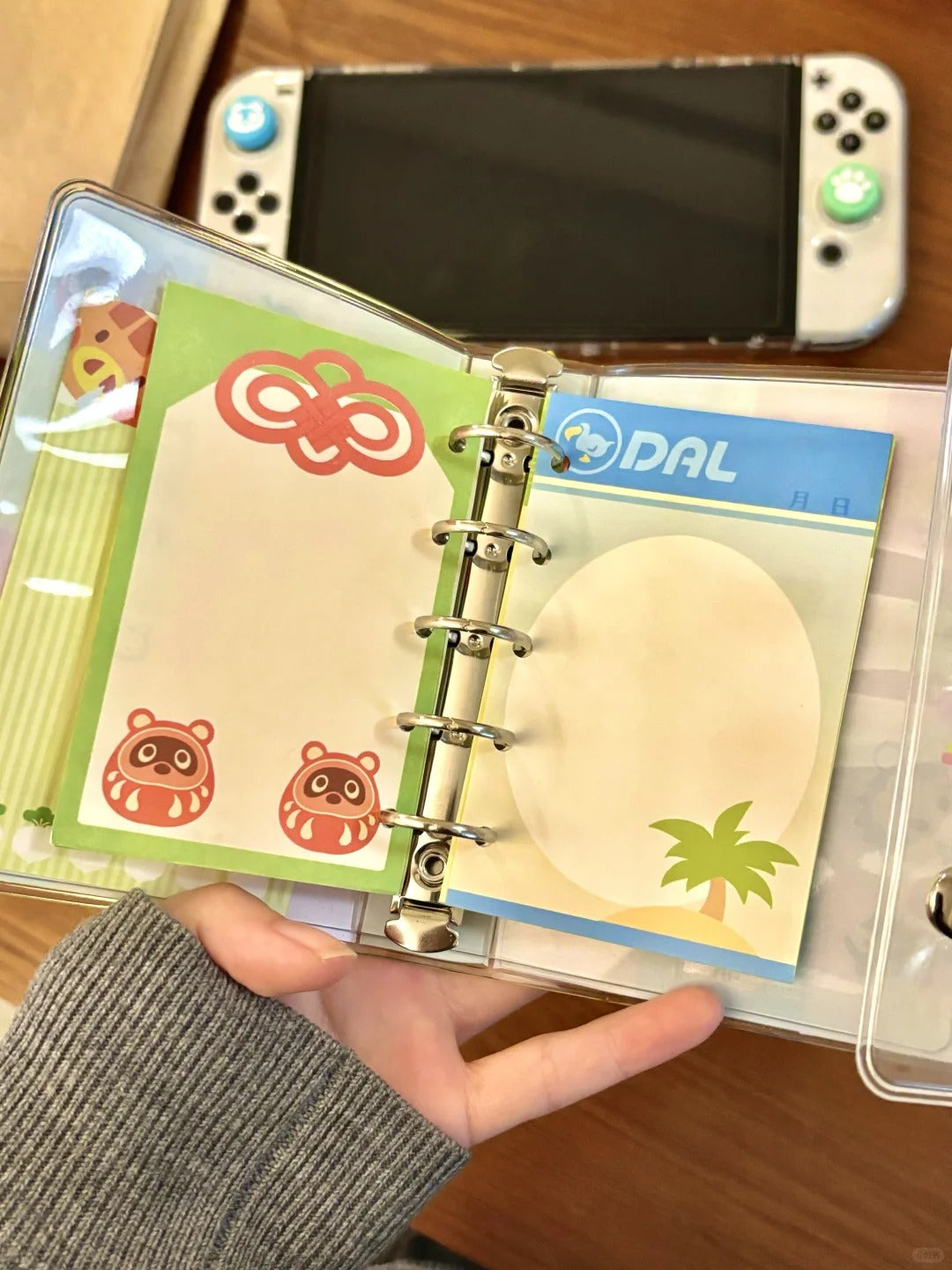 Animal Crossing Island Life Customizable Planner - Soft Plastic Binder with DIY Punchable Pages