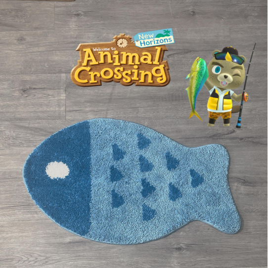 Custom Tufted Fish Rug Animal Crossing New Horizons , ACNH Gift , Hand ...