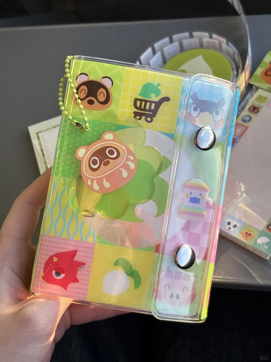 Animal Crossing Island Life Customizable Planner - Soft Plastic Binder with DIY Punchable Pages