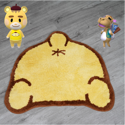 Custom Tufted Animal Crossing New Horizons Sanrio Pompompurin Rug, ACNH Gift , Handmade Bedroom Rug Nintendo Switch