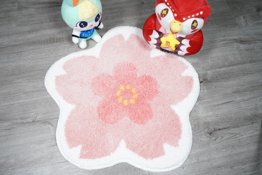 Custom Tufted Cherry Blooms Rug Animal Crossing New Horizons , ACNH Gift , Handmade Bedroom Rug Nintendo Switch