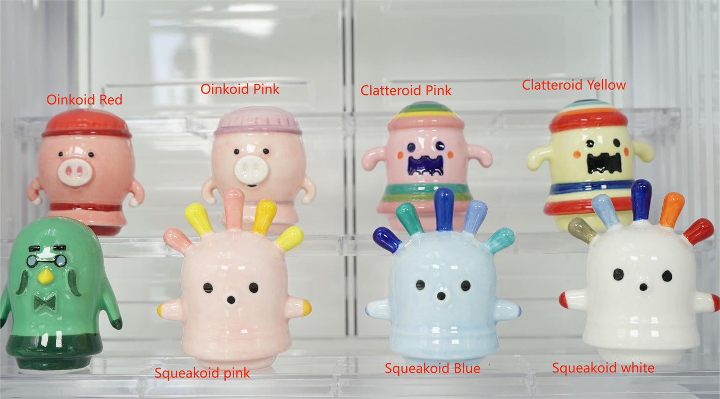 Animal Crossing mini Brewstoid，Squeakoid, Clatteroid, Oinkoid ，ACNH，Gyroid，The Roost，Ceramic Handicrafts