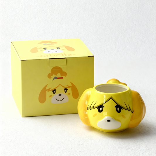 Animal Crossing New Horizons Isabelle Ceramic Coffee Mug Cup - Officially Licensed Collectible Gift (4.7x4.7x2.4 inches)