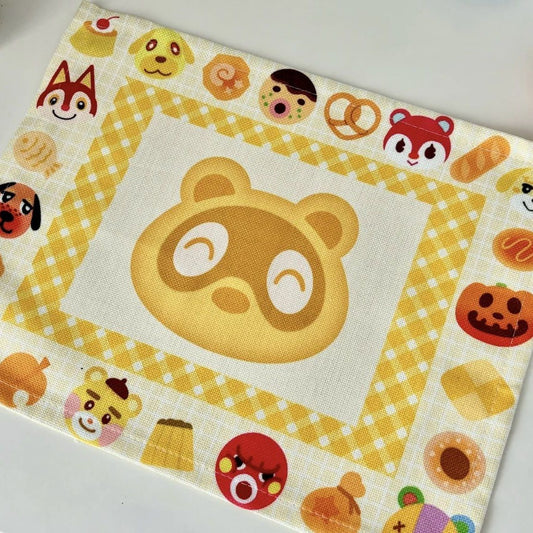 Animal Crossing: New Horizons Cotton-Linen Tablecloth & Placemat Set - 40x30cm Island-Themed Dining Decor