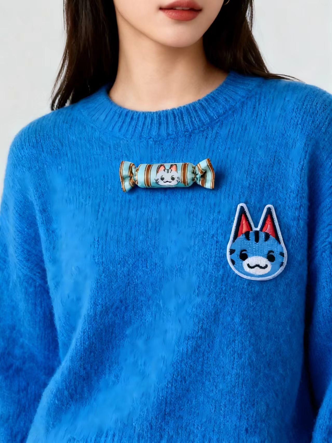 Animal Crossing Candy Brooch Set: Sasha, Ruby, Lolly, Goldie Collectible Pins