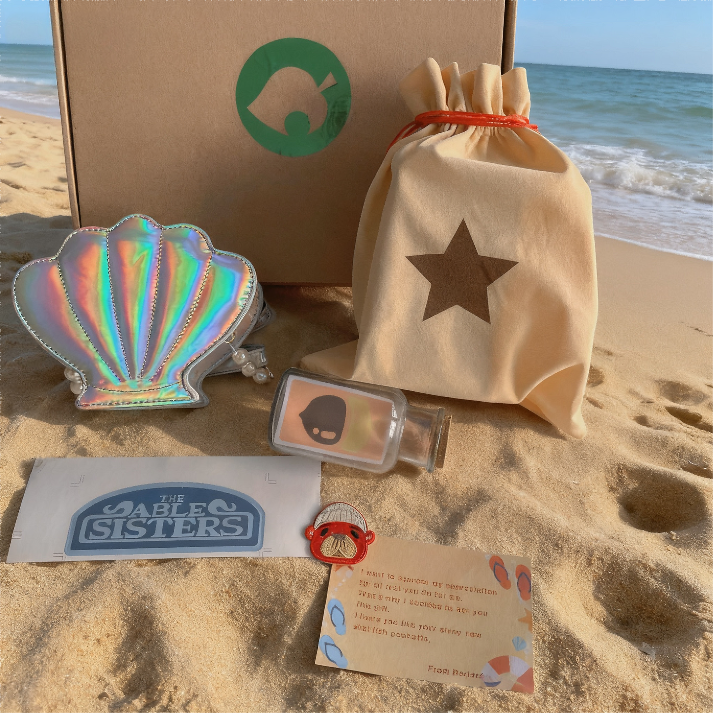 Animal Crossing Inspired Shellfish Pochette Crossbody Bag
