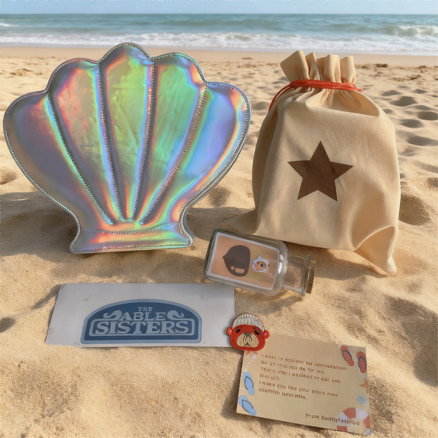 Animal Crossing Inspired Shellfish Pochette Crossbody Bag