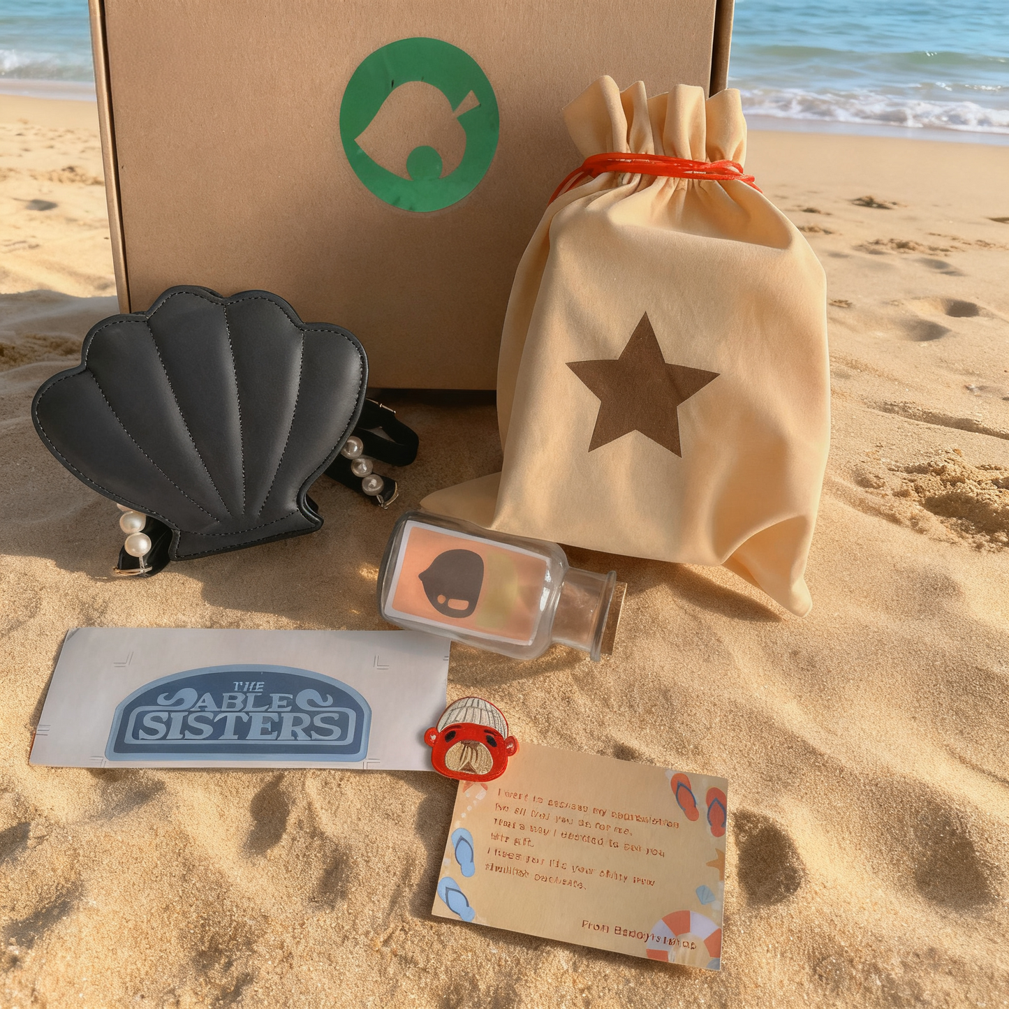 Animal Crossing Inspired Shellfish Pochette Crossbody Bag