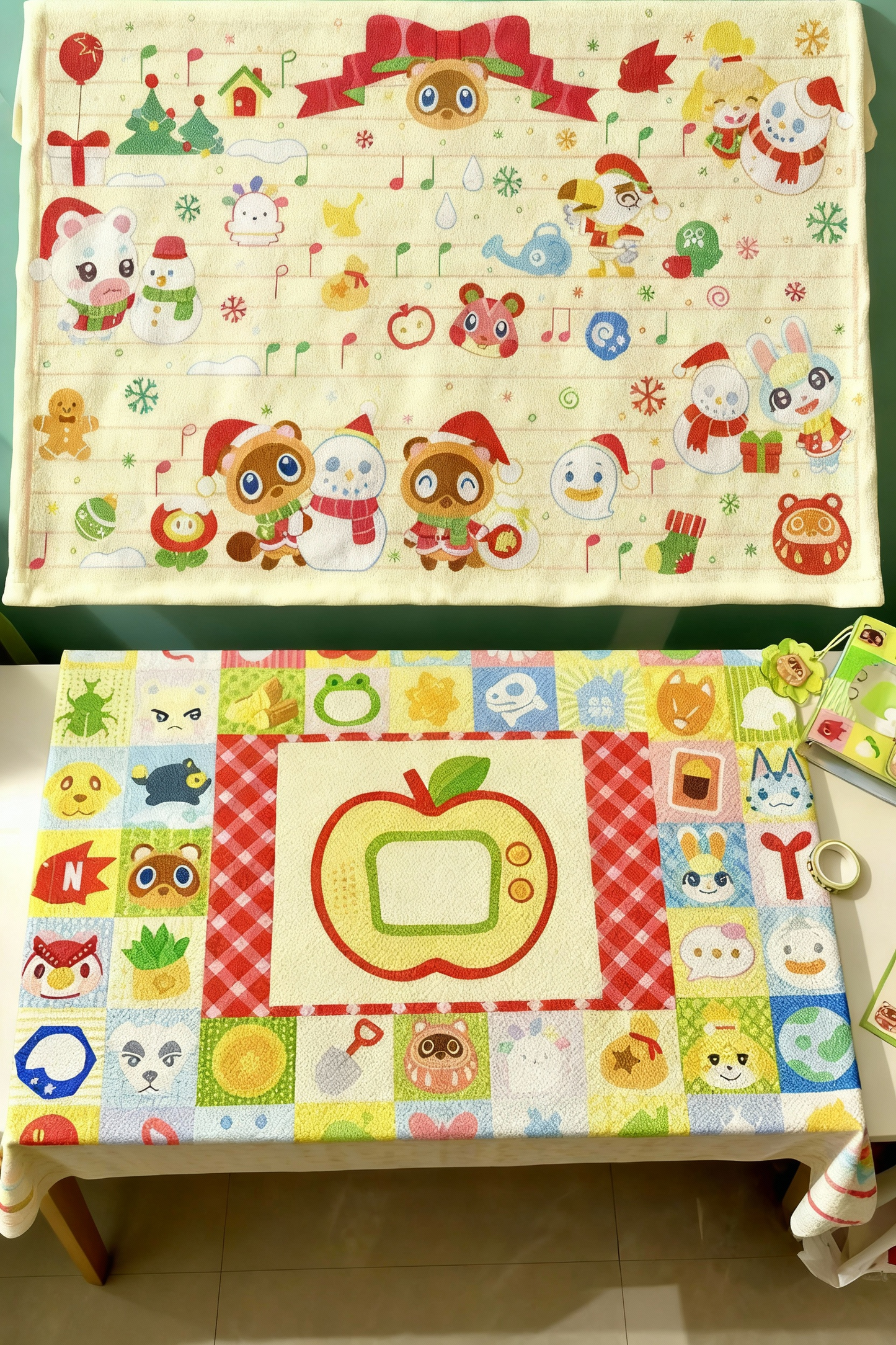 Animal Crossing: New Horizons Cotton-Linen Tablecloth & Placemat Set - 40x60cm Island-Themed Dining Decor