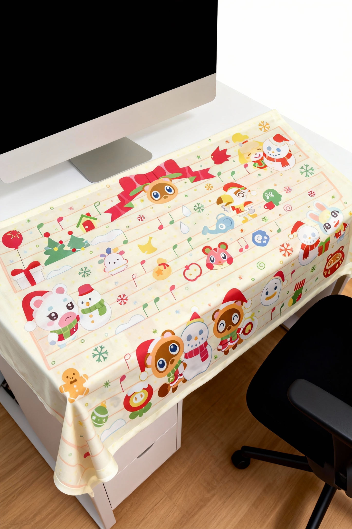 Animal Crossing: New Horizons Cotton-Linen Tablecloth & Placemat Set - 40x60cm Island-Themed Dining Decor