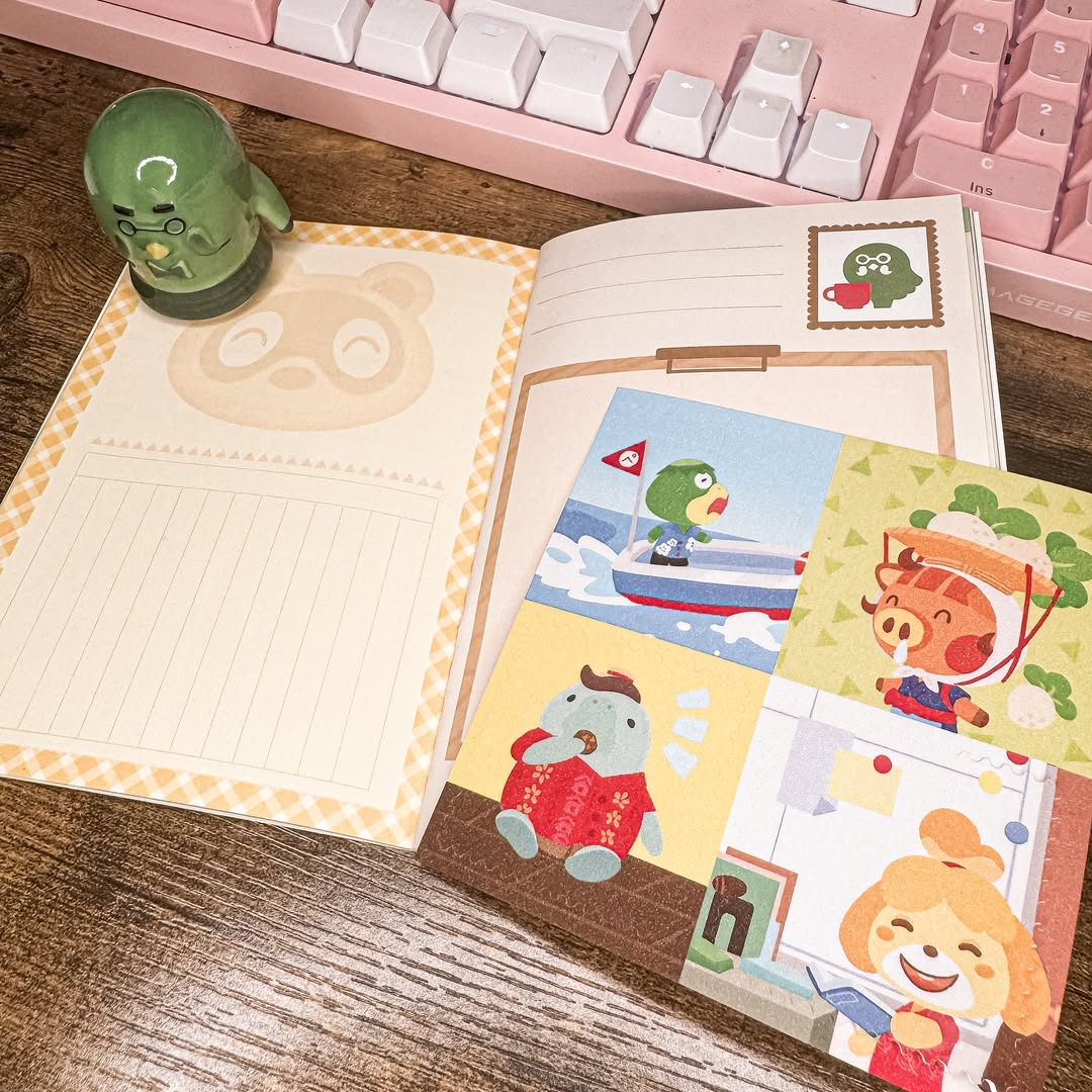 Adorable Animal Crossing Themed Sketchbook Journal - 128 Lined Pages, 14x10cm Portable Size