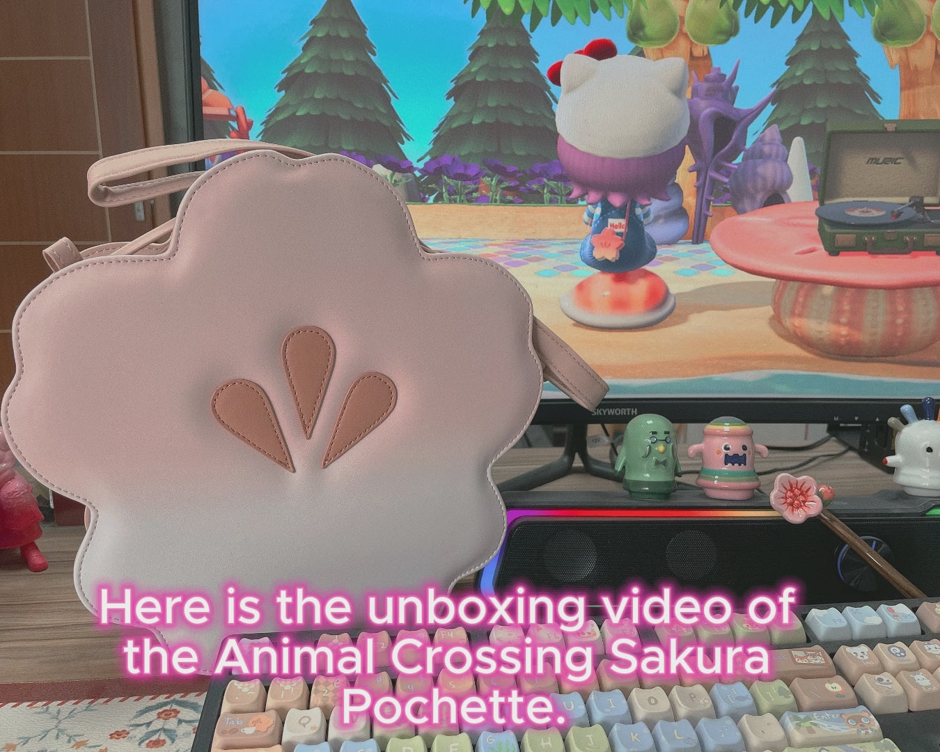 Animal Crossing Inspired Cherry blossom Pochette，Sakura Shoulder